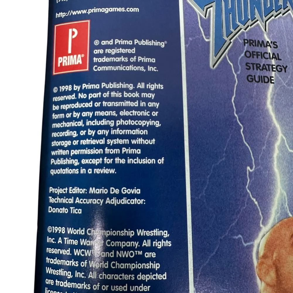 1998 WCW/NWO THUNDER (PRIMA'S OFFICIAL STRATEGY GUIDE) By Anthony Pena